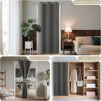Joydeco Blackout Door Curtain for Doorway Privacy 72 Inches Long, Grommet - Image 4