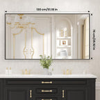 LOAAO Black Bathroom Mirror 50"X30" - Image 9