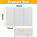 Pegboard Smith Metal Pegboard Panels 12" x 24", 3 Pack Grey Wall Mounted Tool - Image 4