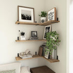 WOPITUES Wood Floating Shelves Set of 6, Shelves - Image 5