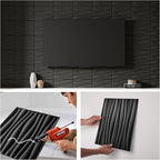 Art3d 24-Pack 3D Wall Panels for Interior Home Décor, PVC Wavy Textured Accent - Image 4