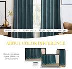 NICETOWN Greyish Blue Velvet Curtains and Drapes, Thermal Insulated Soft Window - Image 3