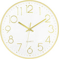 Foxtop 14 Inch Large Wall Clock Silent Non-Ticking Battery Operated Round by Foxtop