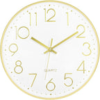 Foxtop 14 Inch Large Wall Clock Silent Non-Ticking Battery Operated Round by Foxtop