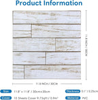 COMSTICKC Peel and Stick Faux Wood Wall Sticker Wall Panels, Not Real Wood - Image 4