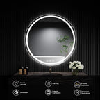 LED Bathroom Mirror 26 Inch Round Bathroom Mirror - Image 6
