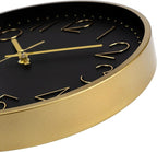 Foxtop Black Gold Wall Clock 12 Inch Silent Non-Ticking Battery Operated Round - Image 7
