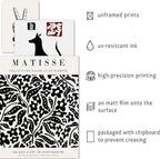 ANERZA 16 PCS Black and White Wall Art Decor, Matisse Abstract Gallery Wall - Image 3