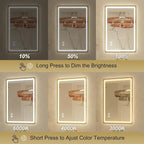 24x32 Inch LED Bathroom Mirror - Image 2