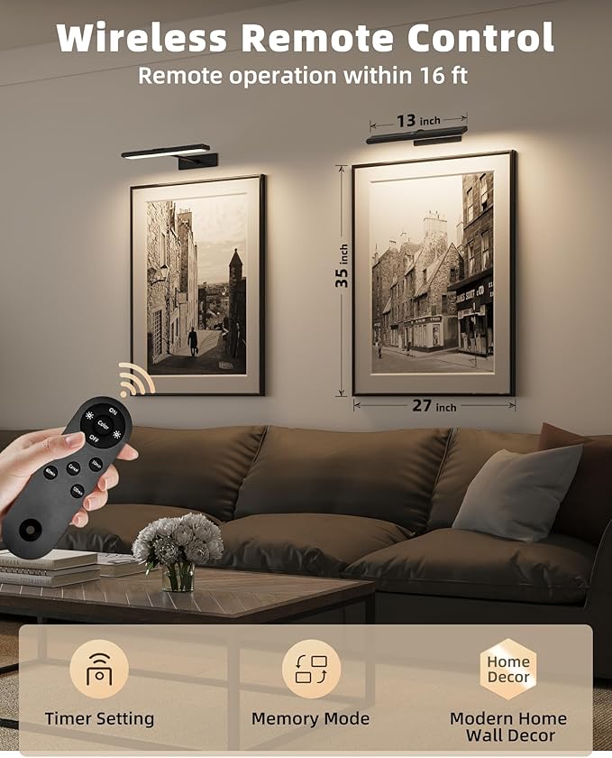 EZVALO Picture Light for Wall, Magnetic LED Art Painting Light - Image 4