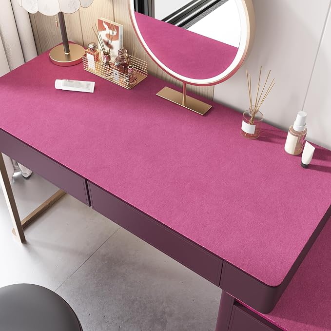 VEELIKE Magenta Pink Velvet Wallpaper Peel and Stick Self Adhesive Soft Fabric - Image 7