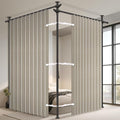 100% Blackout Room Divider Curtains Sets Cream White W100 x L96 in, 2 Panels by AJAZZ