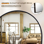 XRAMFY 86"x40" Arched Full Length Mirror Floor Mirrors - Image 6