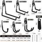 40 Pack Garage Hooks, Heavy Duty Steel Wall Mount Utility Hangers - Image 2