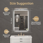 LOVESPEJO 24"x36" Backlit Mirror Bathroom, LED Bathroom Mirror - Image 9