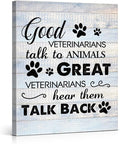 Funny Veterinarian Gifts Farmhouse Dog Canvas Wall Art Decor Veterinary Vet Gift by VAHATAN