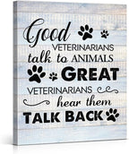 Funny Veterinarian Gifts Farmhouse Dog Canvas Wall Art Decor Veterinary Vet Gift by VAHATAN