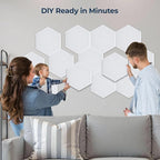 18 Pack Hexagon Acoustic Panels, Self-Adhesive Acoustic Wall Panels - Image 4