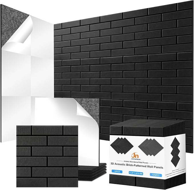 18 Pack Acoustic Panels, Sound Proof Foam Panels by Junwisun