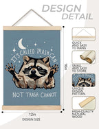Foritho Funny Motivational Raccoon Meme Poster Wall Art Framed - Image 7