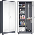 GREATMEET Metal Garage Storage Cabinet, Locking Utility Cabinet by GREATMEET