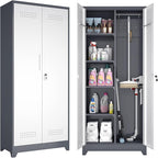 GREATMEET Metal Garage Storage Cabinet, Locking Utility Cabinet by GREATMEET