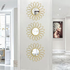 3 Pack Metal Mirrors for Wall Sunburst Wall Mirrors Home Décor Decorative - Image 3