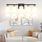 5-Light Bathroom Light Fixtures, Classic Wall Light Fixture - Image 9