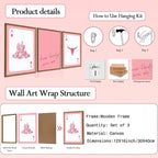 Pink Western Wall Art, How Lucky are We Wall Decor Picture Southwestern Cowgirl - Image 2