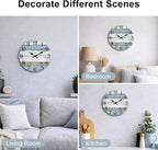 JoFomp 8 Inch Wooden Wall Clocks Battery Operated, Silent Wall Clock Non Ticking - Image 4