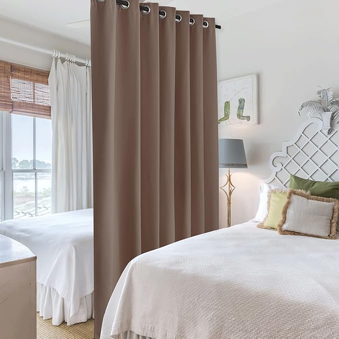RYB HOME Extra Wide Curtains for Divider Room Separation Soundproof Temporary - Image 3