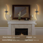Battery Operated Wall Sconces Set of 2, Dimmable Modern LED Rechargeable Wall - Image 7