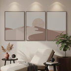 Large Framed Neutral Earth Tone Desert Wall Art - Image 8