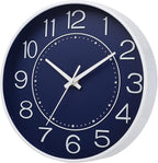 HZDHCLH Modern Wall Clocks Battery Operated, 10 inch Navy Blue Clock - Image 2