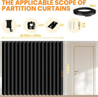 Room Divider Curtain Sets with Flexible Ceiling Track, Privacy Soundproof - Image 3