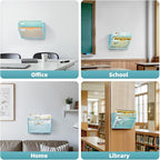 Marbrasse Wall File Holder 2-Tier Hanging Wall File Organizer, Mesh Mail Holder - Image 7