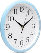 Bernhard Products Light Blue Wall Clock Silent Non Ticking - Image 3