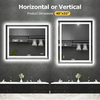 Hivone 40X32 LED Bathroom Mirror - Image 7