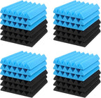 JBER 24 Pack Blue and Charcoal Acoustic Panels Studio Foam Wedges Fireproof - Image 6