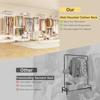 ONBRILL L7 Wall Mounted Industrial Pipe Clothing Rack – Heavy Duty Modular - Image 7