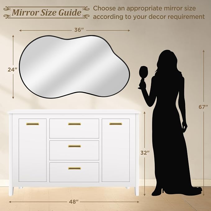 Dorlicecass Irregular Wall Mirror - Image 4