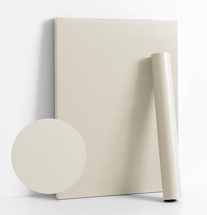 Dimoon 118''x15.7'' Cream Skin Peel and Stick Wallpaper Contact Paper Modern by DIYYOURMOON