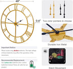 48 inch Large Wall Clock for Living Room Decor – Easy-Assembly Silent - Image 2