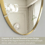 Oval Full Length Mirror, Ultra-Clear Explosion-Proof Dressing Mirror, Simple & - Image 3