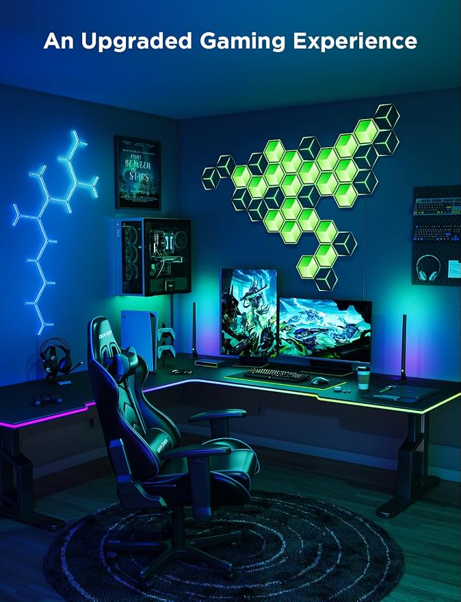 Govee Glide Hexagon Light Panels Ultra, RGBIC 3D Wall Lights - Image 6