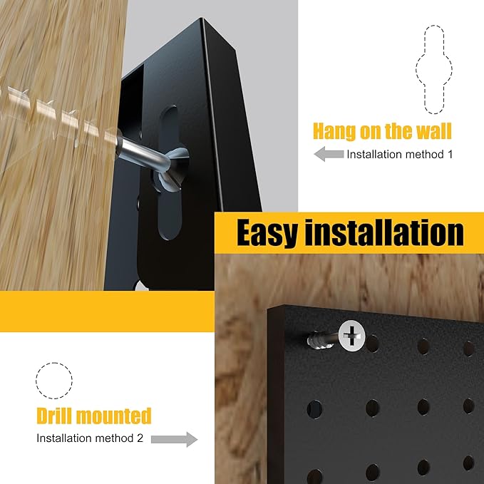 Spampur Peg Board, 8 Pack Metal Pegboard Panels - Image 6