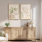 Framed Neutral Boho Wall Art for Bedroom, Mid Century Modern Bohemian Canvas - Image 4