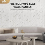 OUZUGIE WPC Acoustic Slat Wall Paneling, Living Room, TV Background, Study Room - Image 2