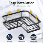 YASONIC Shower Caddy Corner, No Drilling Shower Organizer Corner - Image 6