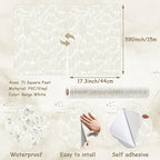 Theper Beige Modern Striped Peel and Stick Wallpaper Boho 17.3"×590" Self - Image 3